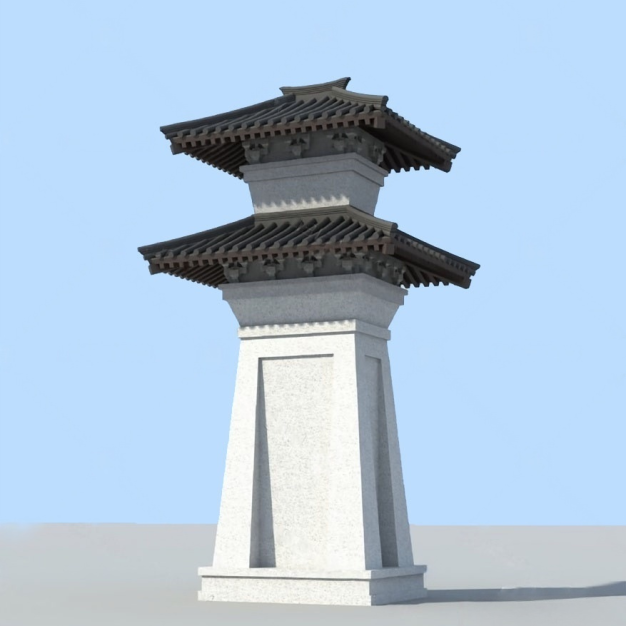 新中式建筑构件3D模型